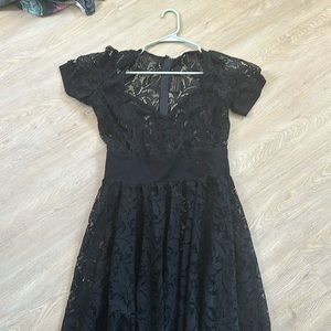 Black lace dress